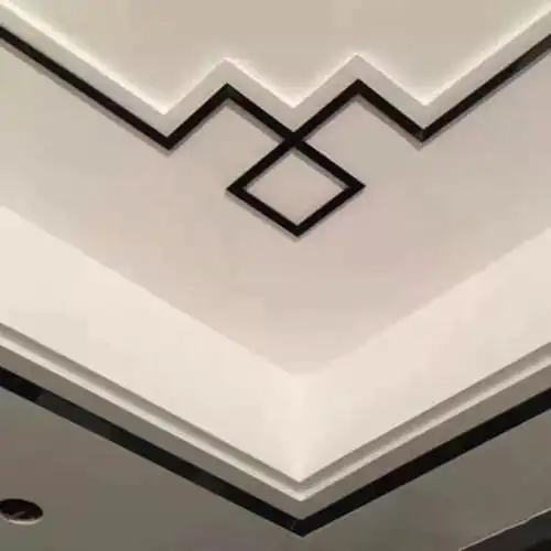 黑钛金不锈钢角花中式中国结吊顶装饰角花金属u型线条包边收边条 配套