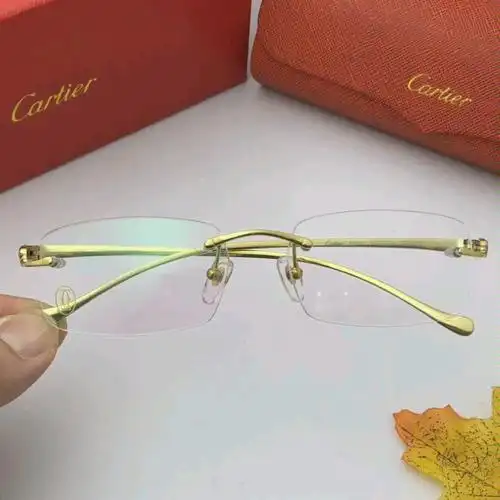 亮点 cartier眼镜框男时尚精典豹头无框近视ct0061o卡地亚眼镜架