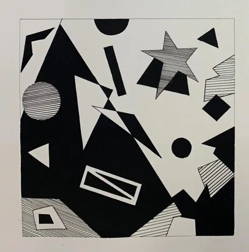 构成-点线面结合 我画的都是15*15的 点 线都是自己原创作品 面和综合