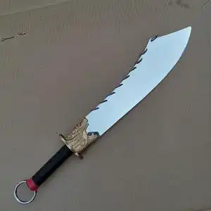 武术表演大刀九环刀不锈钢金丝大环刀硬刀重刀轻刀厂家定做未开刃