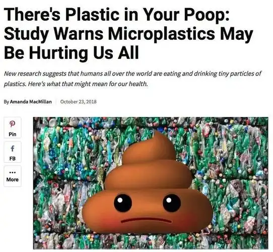 首次确认在人体内发现了多达9种不同种类的微塑料