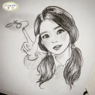 iu铅笔画