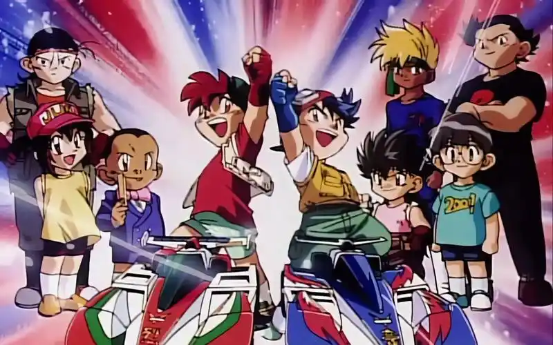 4k60帧 赛车启蒙童年动画《四驱兄弟》经典op