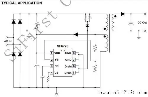 > 原装代理 6级效15w电源芯片 sf6778 原边psr控制 内置mos > 高清