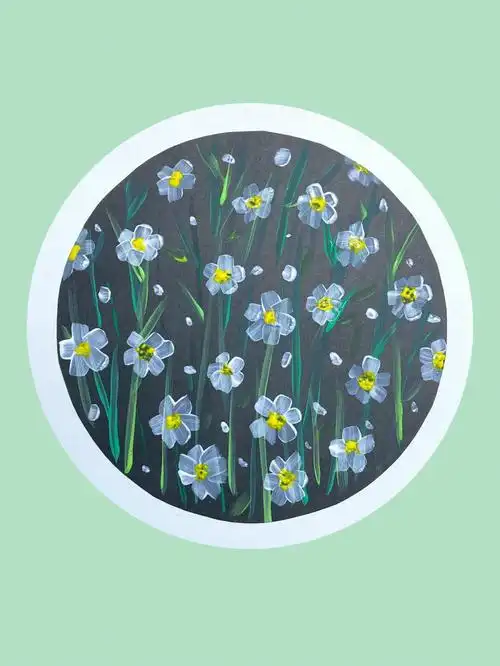 艺术启蒙手指画颜料小雏菊