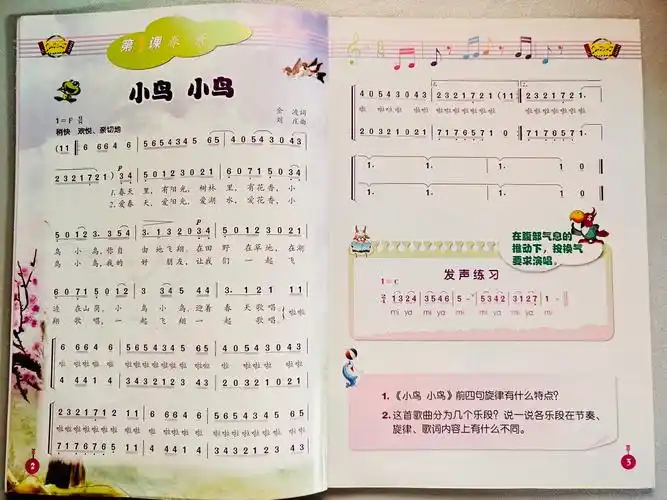 3.熟练歌曲简谱(一声部).
