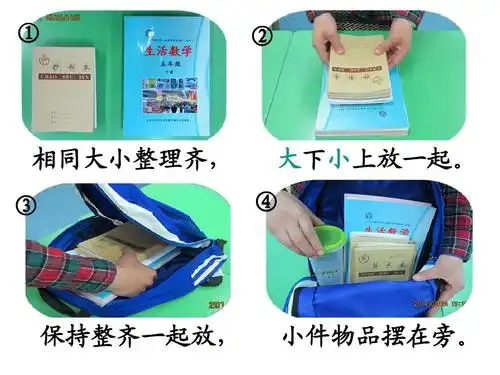 行为习惯 整理书包ppt