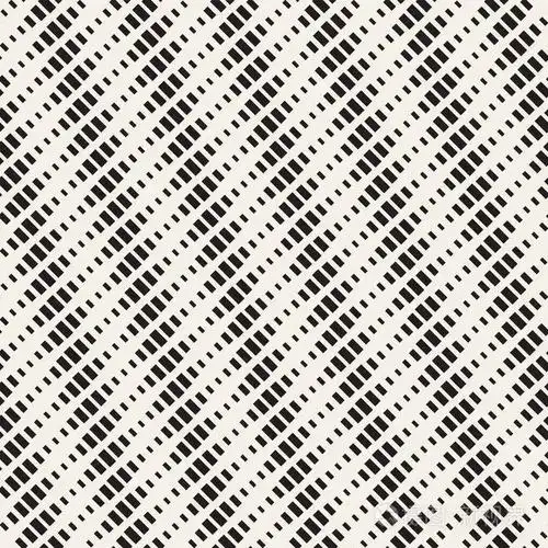 现代几何格子纹理.矢量无缝的单色图案