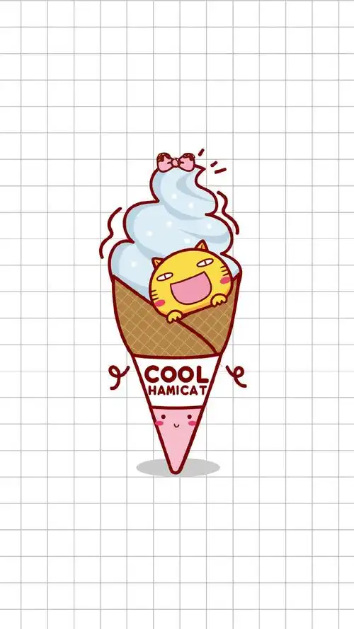 哈咪猫冰淇淋卡通图片手机壁纸