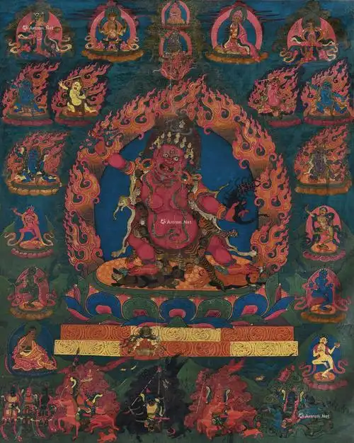 046719世纪忿怒莲师唐卡