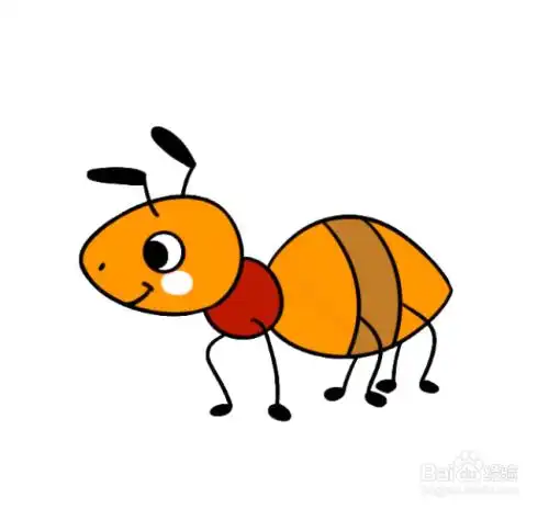 幼儿园如何教小朋友画蚂蚁的简笔画?
