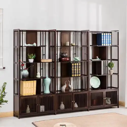 新中式玄关loft置物架物柜架储古董书架古风复古门厅