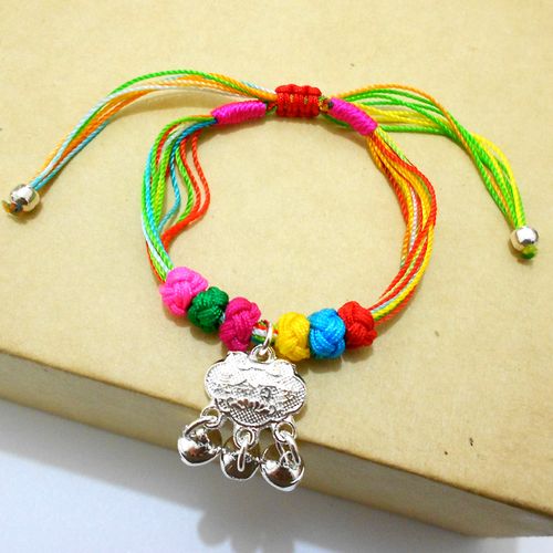 2020新款手工编织端午节儿童宝宝五彩时尚手链手链