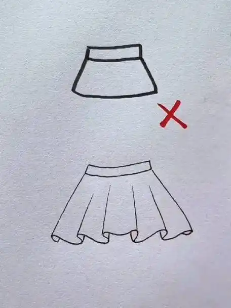裙子的画法,你学会了吗?#简笔画#秒懂创意的微博视频