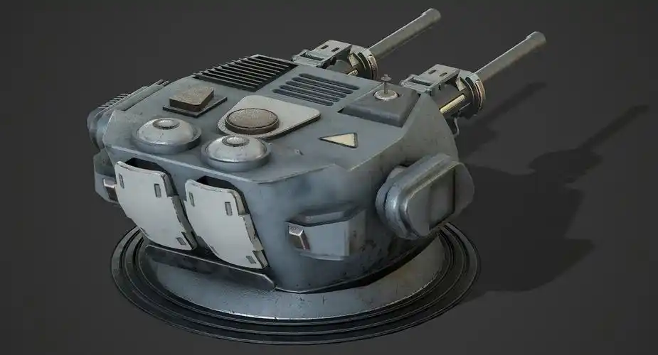 科幻重型火炮x13包3d模型