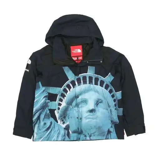 自由女神像 防水冲锋衣夹克 男女同款 黑色 一件supreme自由女神黑色