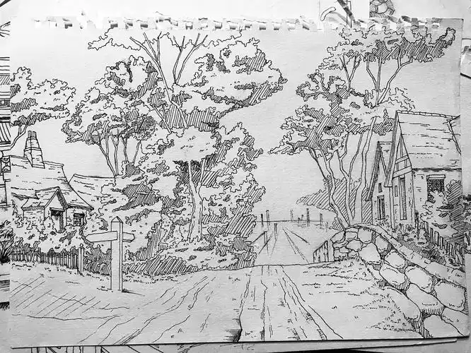 场景设计手绘稿