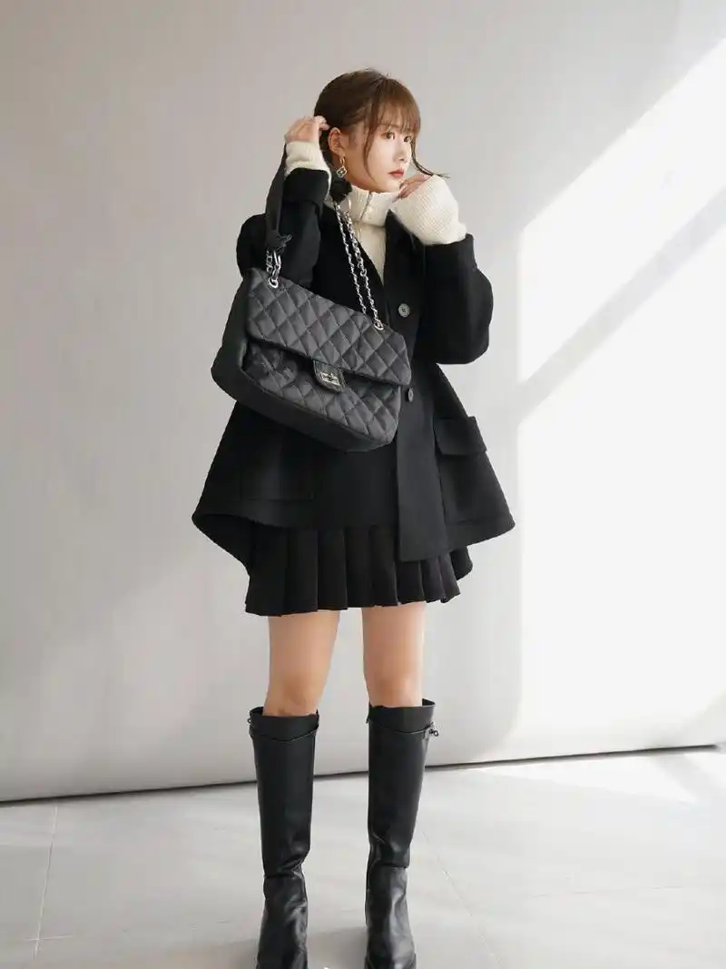 长裙 长靴,优雅高级,知性女性必备