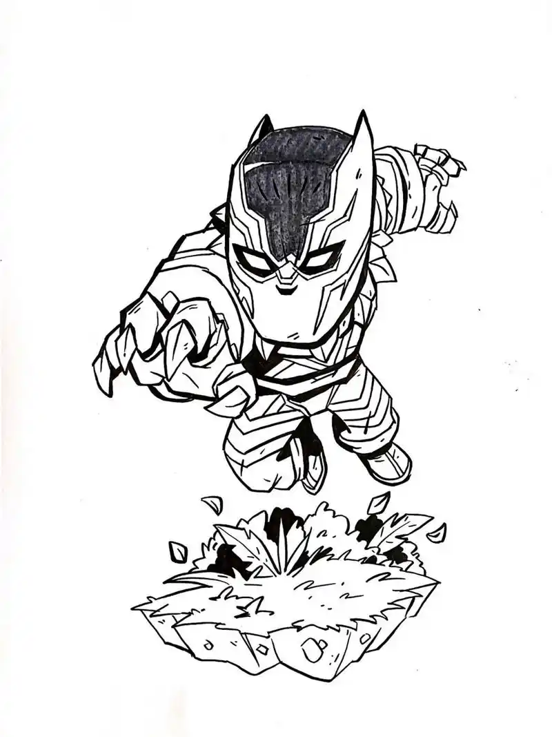 马克笔手绘/黑豹 附步骤图 好多中间步骤都省略了 注意观察灰色之间的