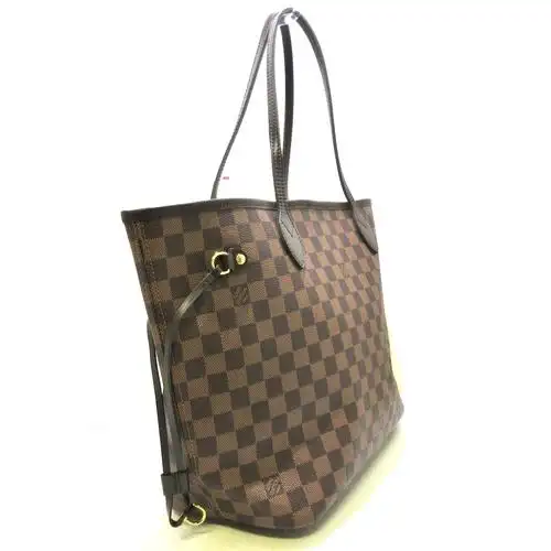 中古lv路易威登neverfullmm托特棋盘格n4135836543218通用款女包