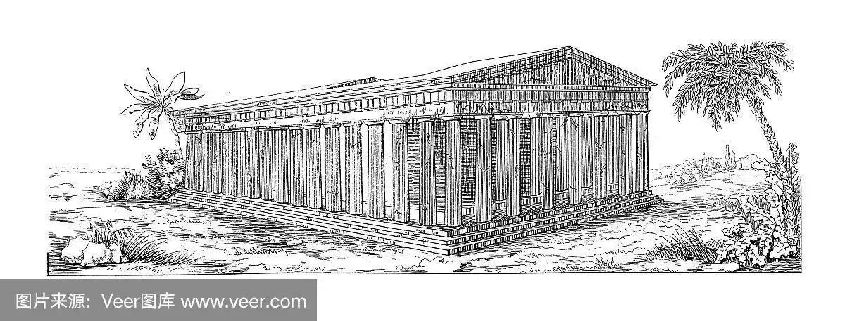 希腊雅典的帕台农神庙