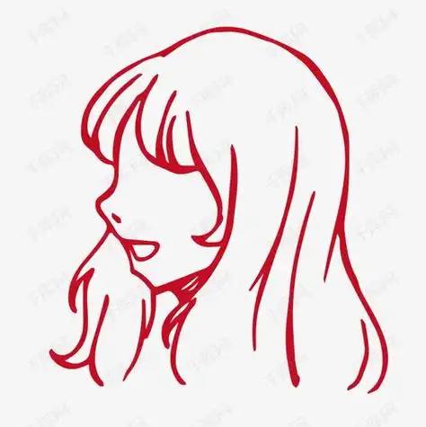 女生侧脸简笔画 短发女生侧脸简笔画