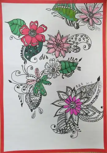 美术社团作品展示――花卉,动物装饰画