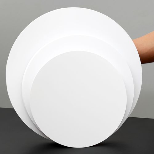 圆形卡纸白卡纸25/29/36cm双面厚硬卡纸圆形绘画纸白色圆形卡纸手