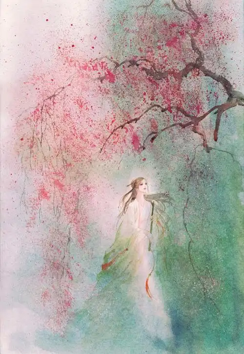 古风女子图片美艳手绘蛾眉轻敛つ袖舞流年