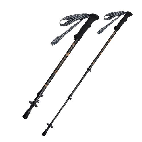 鲁滨逊全碳素伸缩登山杖超轻手杖三节拐杖防滑直柄徒步爬山户外装备