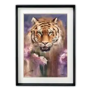 【艺术礼品】国际水彩画家【心有猛虎细嗅蔷薇s】张怡签章版画
