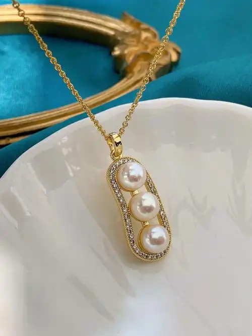 吊坠寓意好事发生挂坠项链,金灿灿的金花生项链～送人自用都是极品