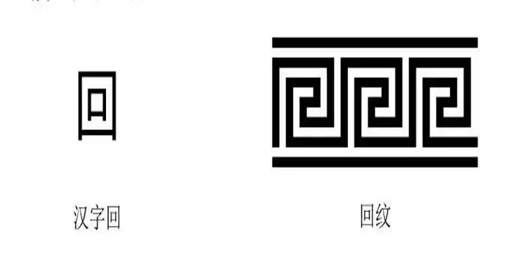 回纹又叫回字纹是指以横竖折绕组成如同回字形的一