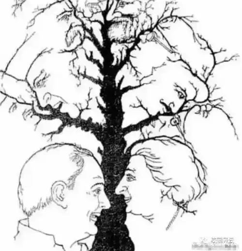 下面这张画,不要以为就是一棵树,其实里面隐藏了人哦!藏了几个?
