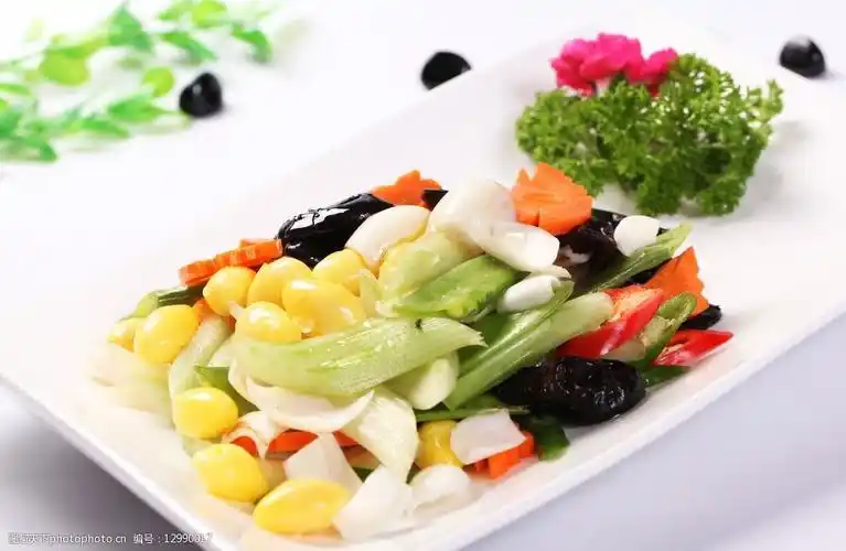 时蔬 小炒皇 粤菜 蔬菜 杏仁 川相美食 传统美食 餐饮美食 高清菜谱用