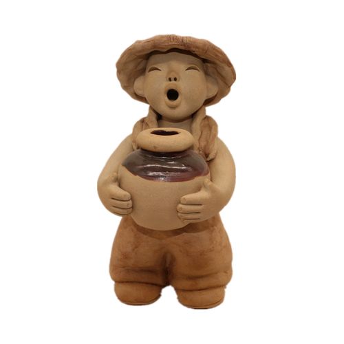 手工陶艺泥人陶土人物陶瓷娃娃酒店装饰民宿陶人泥人