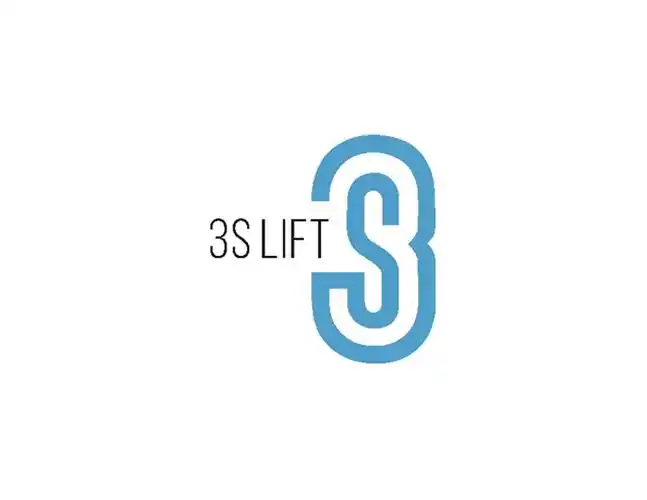 科技公司标志设计创意是以3slift数字与字母组成_空灵logo设计公