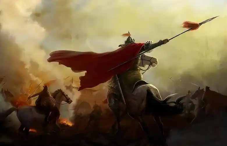 也并不是在深宫之中遥控战阵,而是亲临战场指挥战斗,甚至亲自冲锋陷阵