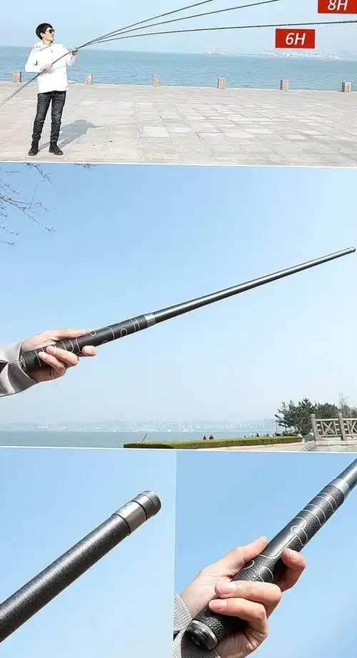 一味同款黑坑台钓竿碳素超轻超硬19调黑棍杆6h8h10h钓鱼竿鱼竿战斗竿