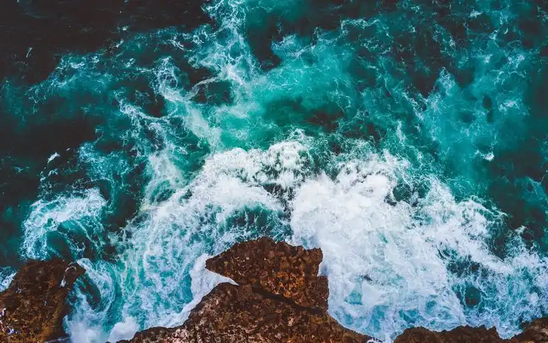 海,波浪,泡沫,岩石 壁纸