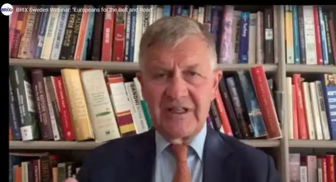 研讨会期间,索尔海姆分享了自己关于欧中绿色能源合作的看法.