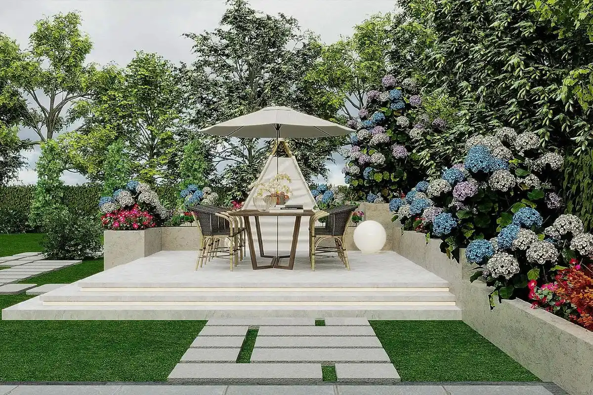 3dmax庭院设计效果图表现