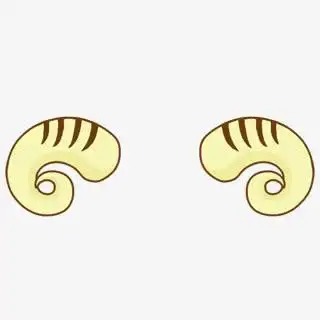 卡通对称羊角图片