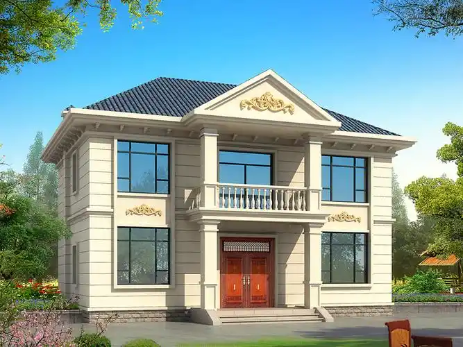 小户型经典自建别墅设计图,精品欧式自建二层房屋