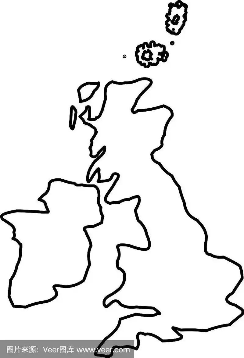 英国地图黑色图标