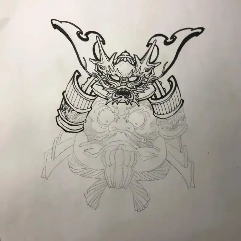 画一个日式达摩蛋纹身手稿开运达摩与不倒翁的结合达摩蛋起源中国传到