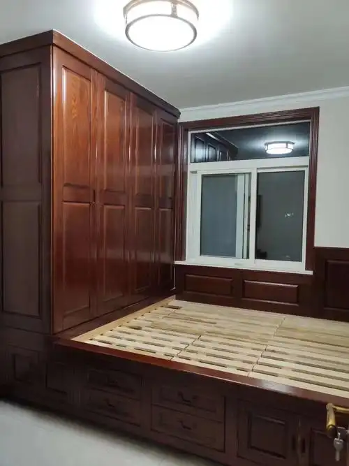 永合实木家具大美实木炕客户实拍图