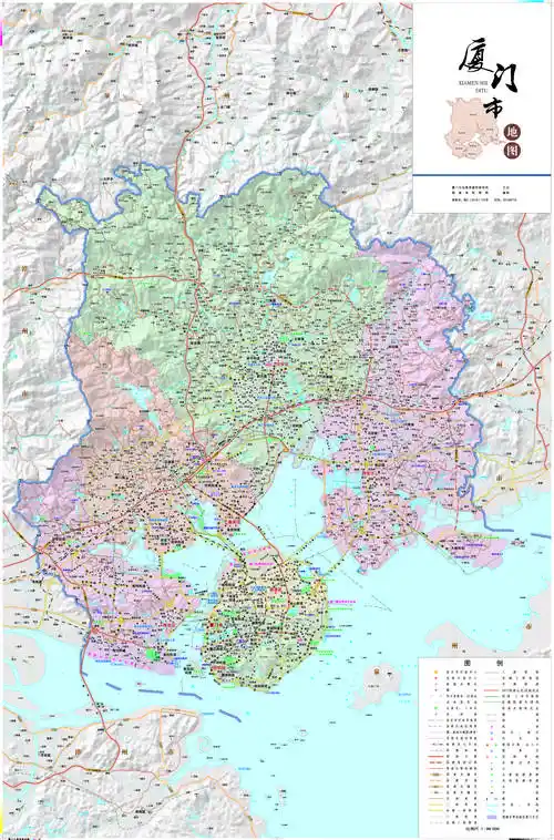 厦门市地图(对开)