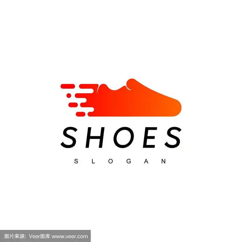 时尚商店标志的鞋子标志