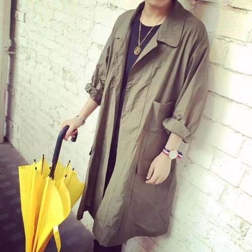 【唐人街探案3】刘昊然/王宝强同款中长款风衣加大码宽松披风外套